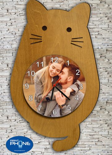Reloj de pared gato personalizado